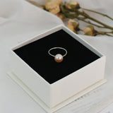 Natural Freshwater Pearl Ring 925 Sterling Silver Wedding Jewelry