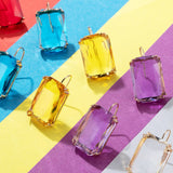 Transparent Resin  Drop Dangle Earrings For Women Square Wedding Jewelry