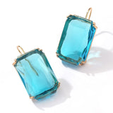 Transparent Resin  Drop Dangle Earrings For Women Square Wedding Jewelry