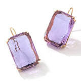 Transparent Resin  Drop Dangle Earrings For Women Square Wedding Jewelry