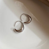 Vintage 14K Yellow Gold Circle Hoop Earrings Women Wedding Jewelry