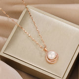 Genuine Pearl necklace Net Red Sense Advanced Clavicle Chain Temperament Gold