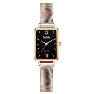 ROSE GOLD SQUARE DIAL FOR WOMEN BRACELET WATCH