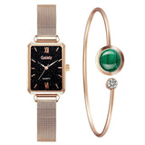 ROSE GOLD SQUARE DIAL FOR WOMEN BRACELET WATCH