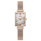 ROSE GOLD SQUARE DIAL FOR WOMEN BRACELET WATCH