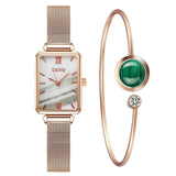 ROSE GOLD SQUARE DIAL FOR WOMEN BRACELET WATCH