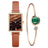 ROSE GOLD SQUARE DIAL FOR WOMEN BRACELET WATCH