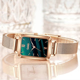 ROSE GOLD SQUARE DIAL FOR WOMEN BRACELET WATCH