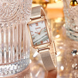 ROSE GOLD SQUARE DIAL FOR WOMEN BRACELET WATCH