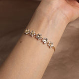 Freshwater Crystal Beads Charm Bracelet Bangles Women's Jewelry