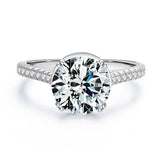 3Ct Moissanite Engagement Ring Cushion Cut Women Jewelry