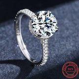 3Ct Moissanite Engagement Ring Cushion Cut Women Jewelry