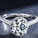 3Ct Moissanite Engagement Ring Cushion Cut Women Jewelry