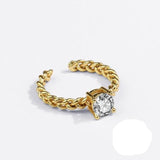 Luxirious Silver/Gold Ring 925 Sterling For Women Engagement Jewelry