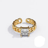 Luxirious Silver/Gold Ring 925 Sterling For Women Engagement Jewelry