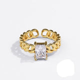Luxirious White Sapphire Engagement Ring 925 Silver For Women Jewelry