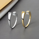 Luxirious Silver/Gold Ring 925 Sterling For Women Engagement Jewelry