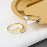 Luxirious Silver/Gold Ring 925 Sterling For Women Engagement Jewelry
