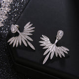 Luxury Marquise Flower Zircon Drop Earring Mirco Paved Wedding Jewelry