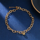 Oval Thick Chain Ball Necklace for Women Party Jewelry