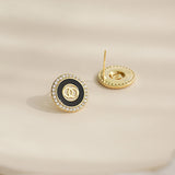 Round White Sapphire Gemstone Earrings women's jewelry