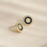 Round White Sapphire Gemstone Earrings women's jewelry