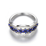 Blue Sapphire Gemstone Ring for Women Silver 925 Fine Jewelr