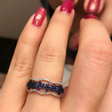 Blue Sapphire Gemstone Ring for Women Wedding Fine Jewelr