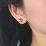 Romatic Moonlight Stud Earrings for Women 925 Silver Jewelry