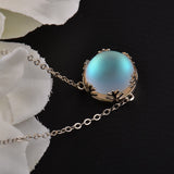 Romatic Moon light Zircon Pedant Necklace Women S925 Sterling Silver Jewelry 