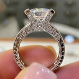 Luxurious Zircon Gemstone Wedding Ring for Women Jewelry