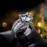 Luxurious Zircon Gemstone Wedding Ring for Women Jewelry Engagement