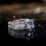 LUXURIOUS ZIRCON GEMSTONE WEDDING RING FOR WOMEN JEWELRY