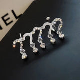 Exquisite Angel wings Rhinestone Dangle Earrings Women's Jewelry