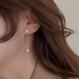 Long Zircon Gemstone Earrings For Women Wedding Jewelry