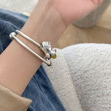 Flower Bangles Ethnic Bracelet 925 Sterling Silver Jewelry for Women