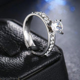 Round Golden Ring 316L Stainless Steel For Women Engagement Jewelry