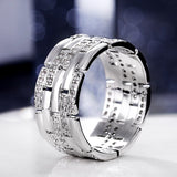 Shiny Silver Women Ring Love Stylish Design Engagement Jewelry