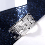 Shiny Silver Women Ring Love Stylish Design Engagement Jewelry