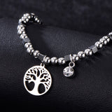 Unique Rhinestone Silver Bracelet Minimalism Clover For Women Jewelry