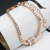 Vintage Rhinestone Bracelet Women's Rose Gold High quality Jewelry