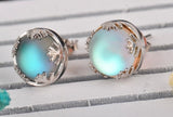 Romatic Moonlight Stud Earrings for Women 925 Silver Jewelry