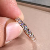 White Gold Engagement Zircon Ring For Women Wedding Jewelry