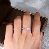 White Gold Engagement Zircon Ring For Women Wedding Jewelry