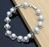 Natural Pearl Jewelry Set Necklace Earrings Ring 925 Silver Jewelry For Women