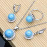 Natural Pearl Jewelry Set Necklace Earrings Ring 925 Silver Jewelry For Women