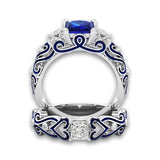 Sapphire Ruby Emerald Amethyst Zircon Ring For Women Silver Fine Jewelry