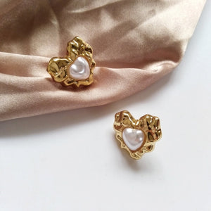 Unique Retro Pearl Stud Earrings for Women Party Wedding Jewelry