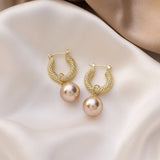 Unique Retro Pearl Stud Earrings for Women Party Wedding Jewelry