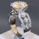 Unique Wedding Zircon Ring For Women Crystal Engagement Jewelry